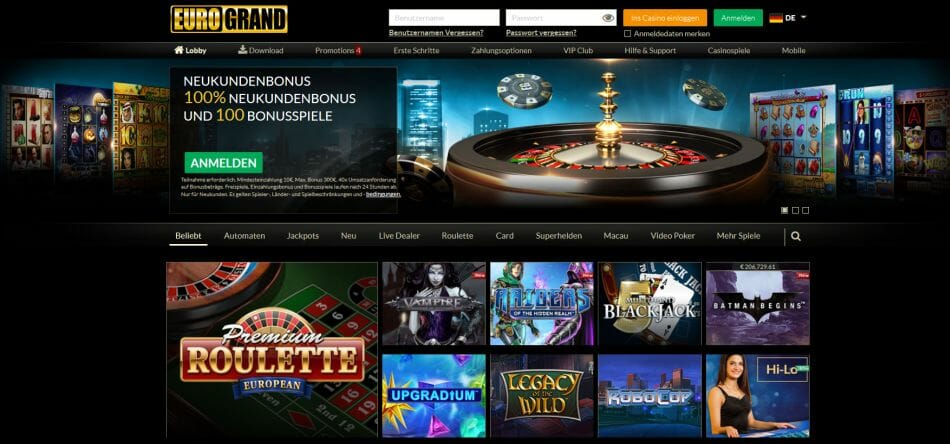 Eurogrand Casino Vorschau