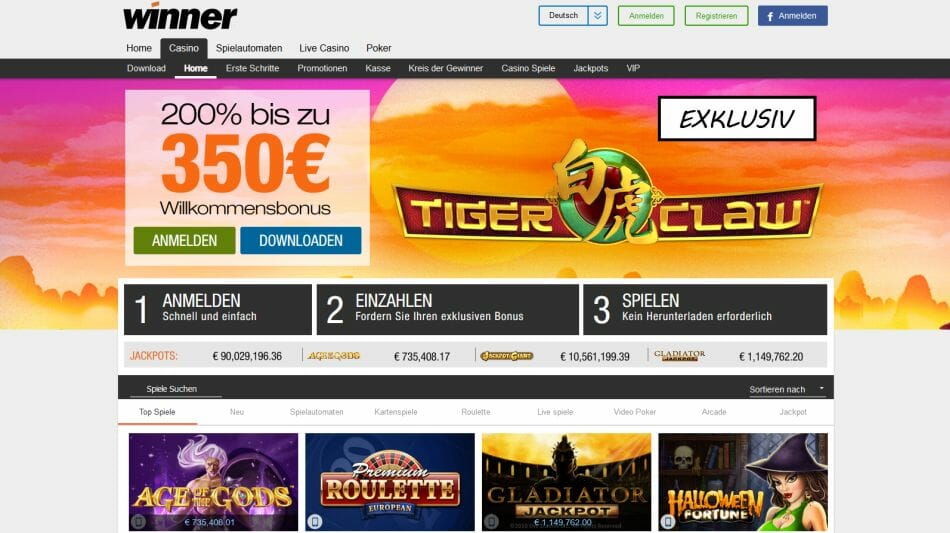 Winner Casino Vorschau